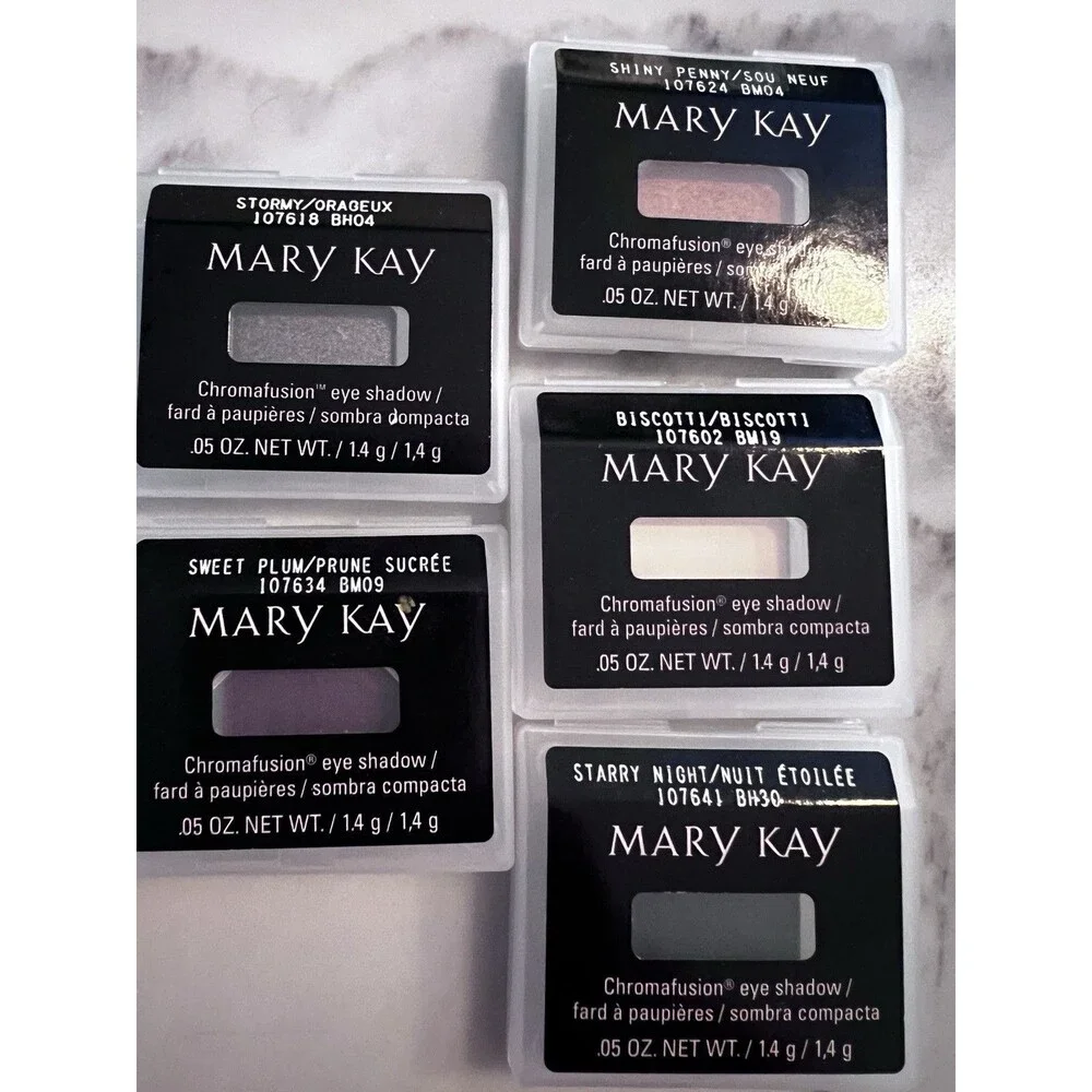 Mary Kay Chromafusion Eye Shadow lot of 5 stormy sweet plum starry night biscott